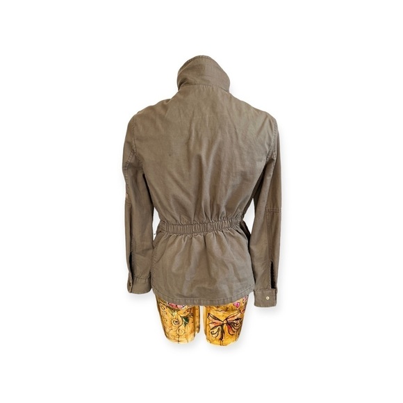 H&M jacket green cargo zip front size 4 small - Picture 4 of 7